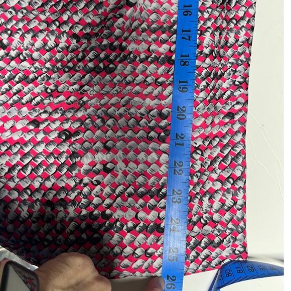 Walter Shirt Size 4 Pink Black Gray Silk Short Sleeve Pleated Corpcore Classic - Picture 16 of 16